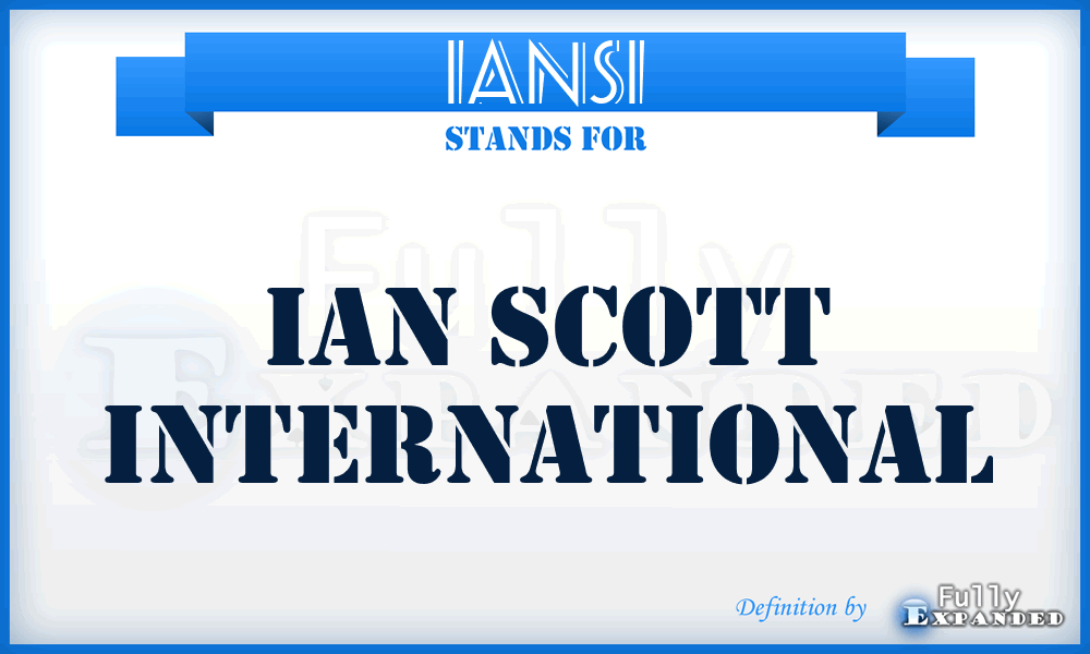 IANSI - IAN Scott International