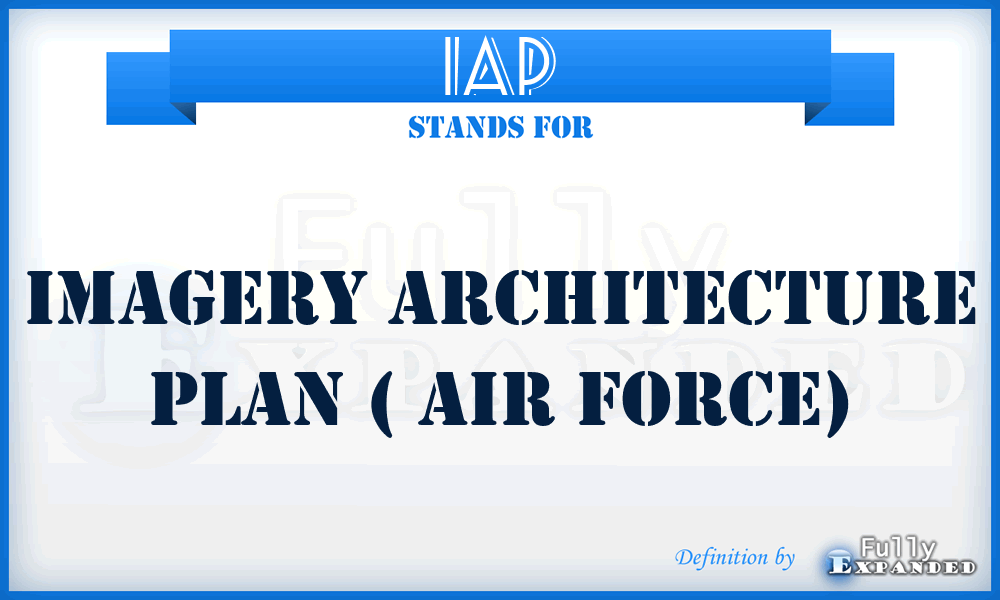 IAP - Imagery Architecture Plan ( Air Force)