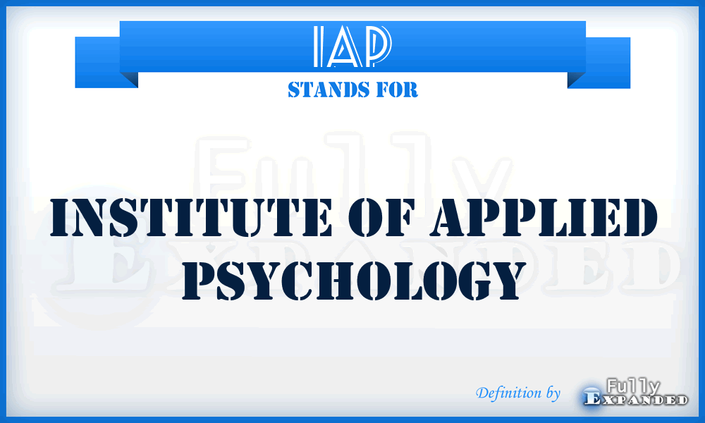 IAP - Institute of Applied Psychology