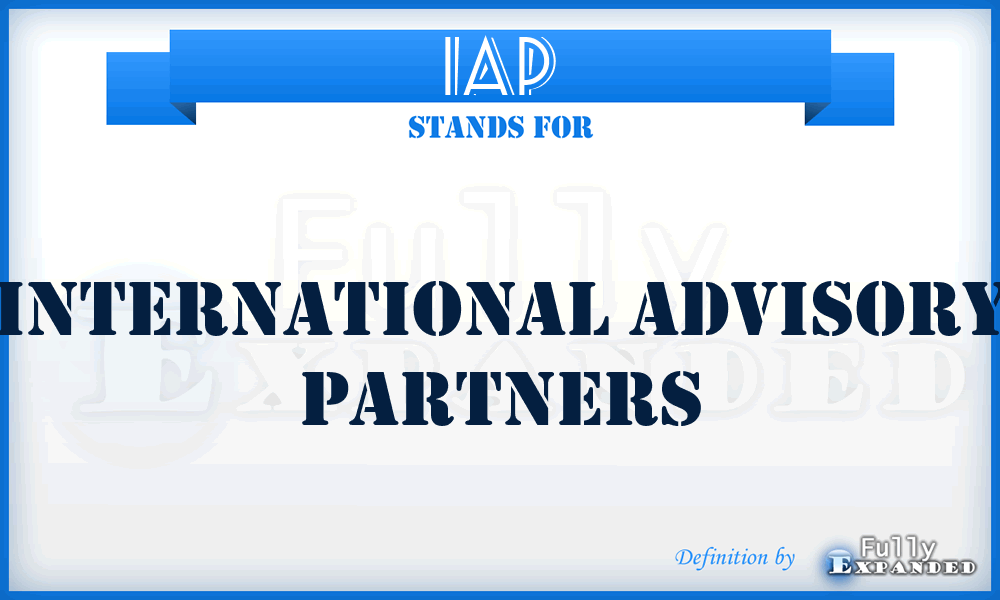 IAP - International Advisory Partners