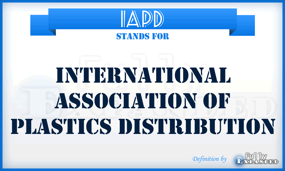 IAPD - International Association of Plastics Distribution