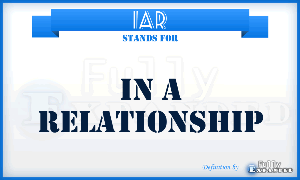IAR - In A Relationship