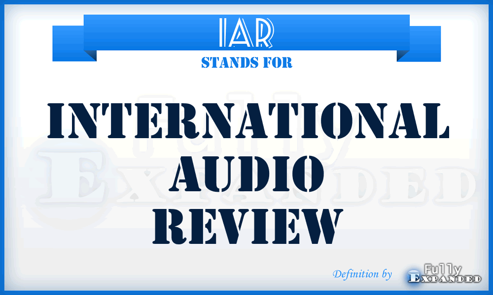 IAR - International Audio Review