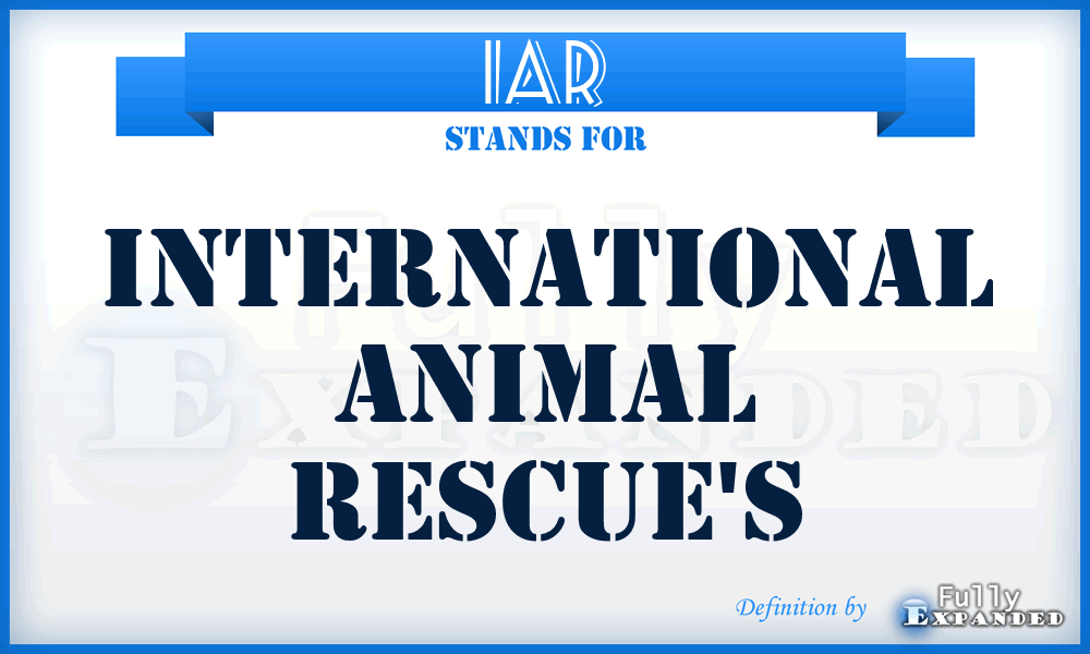 IAR - International Animal Rescue's