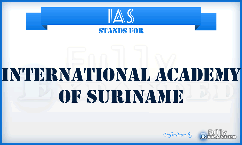 IAS - International Academy of Suriname