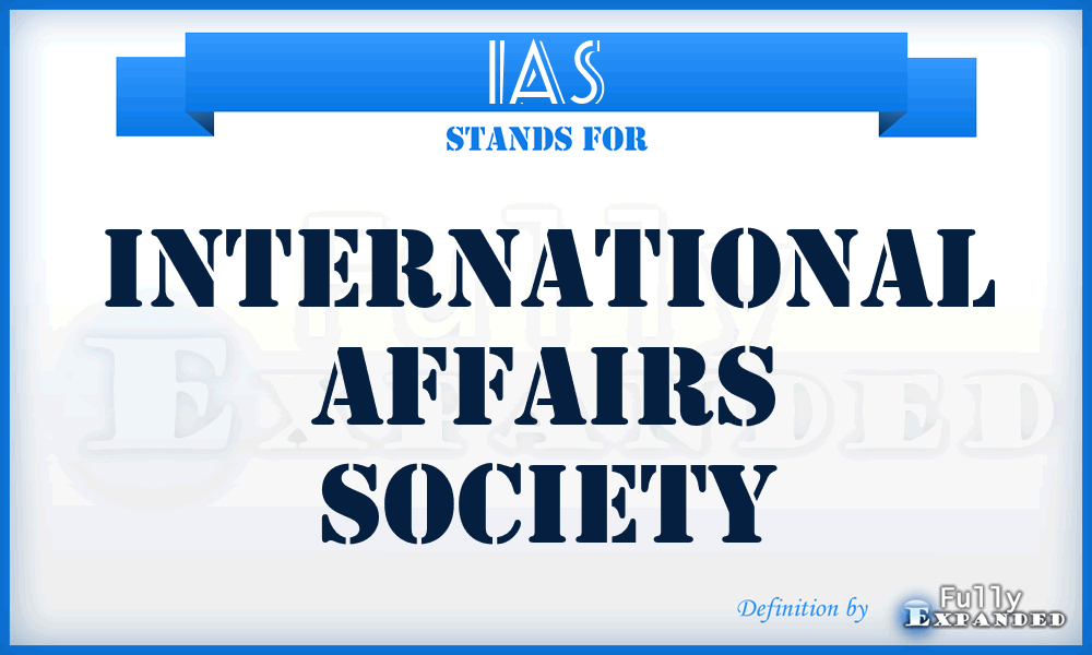 IAS - International Affairs Society