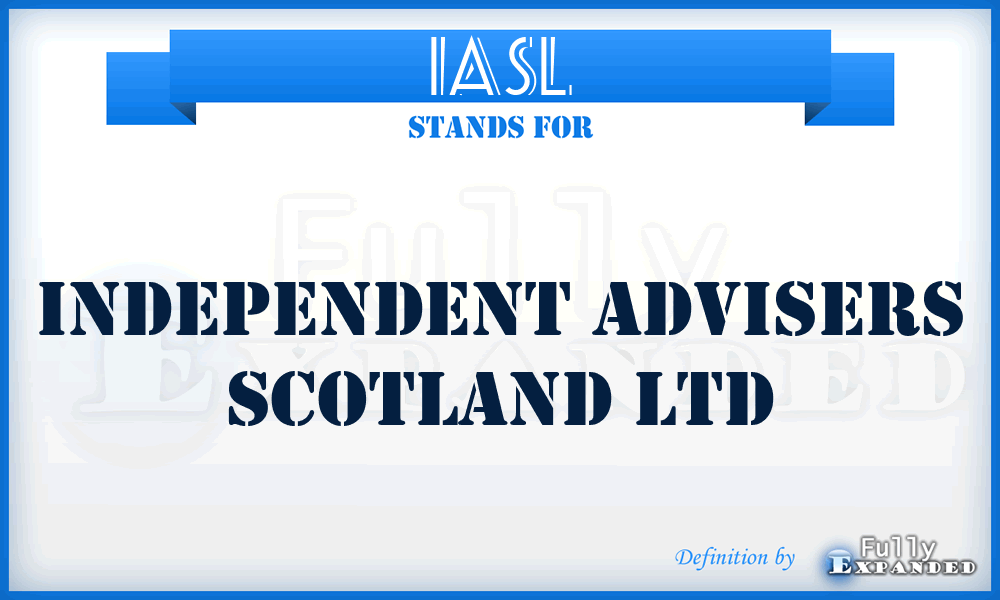 IASL - Independent Advisers Scotland Ltd