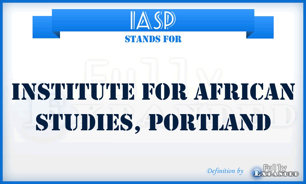 IASP - Institute for African Studies, Portland