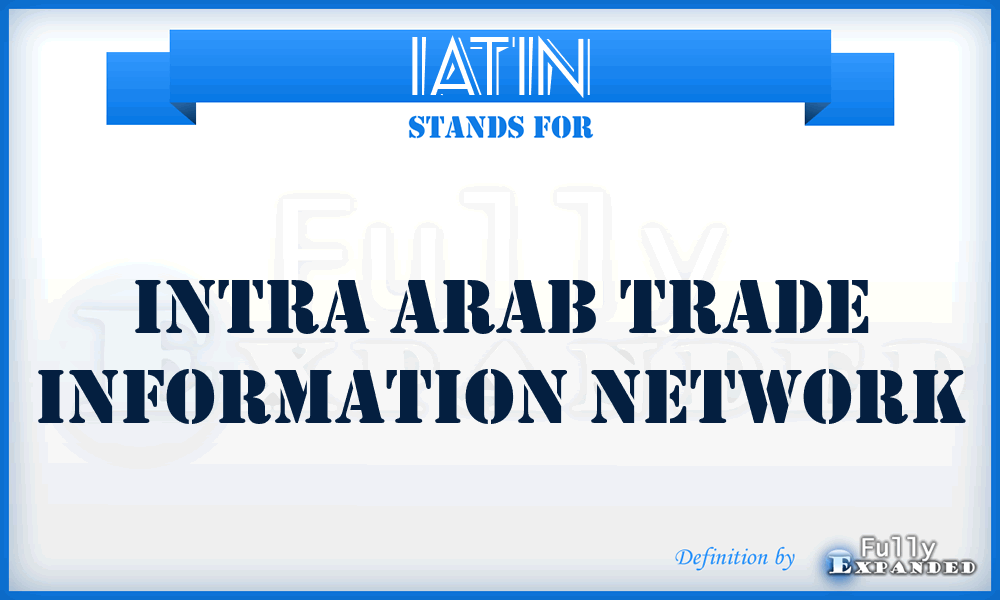 IATIN - Intra Arab Trade Information Network