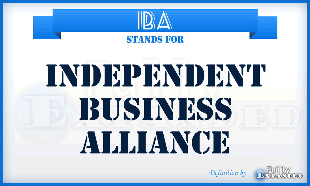 IBA - Independent Business Alliance