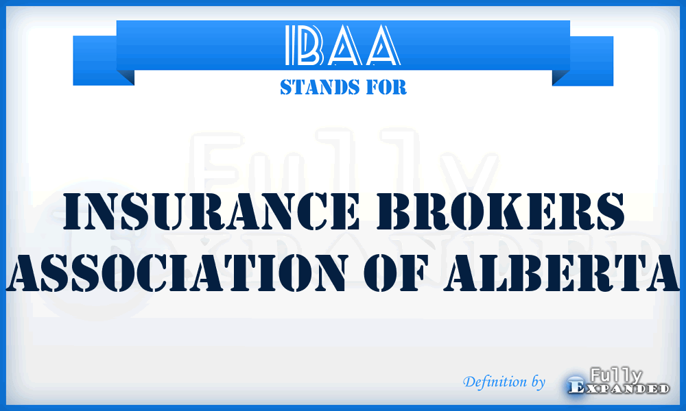 IBAA - Insurance Brokers Association of Alberta