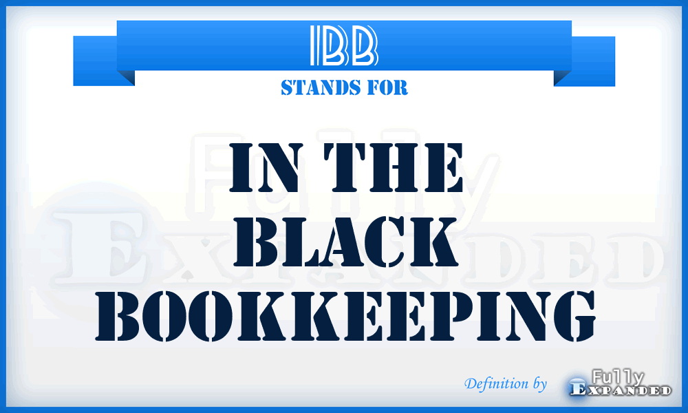 IBB - In the Black Bookkeeping