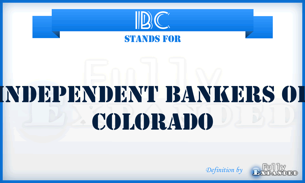 IBC - Independent Bankers of Colorado