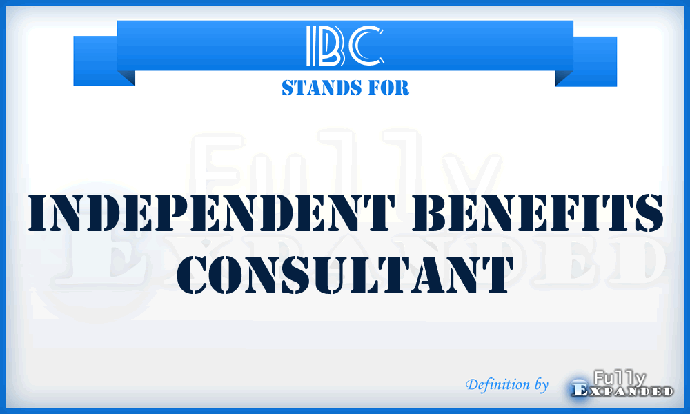 IBC - Independent Benefits Consultant