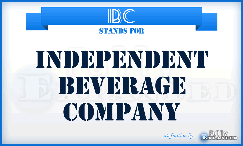 IBC - Independent Beverage Company