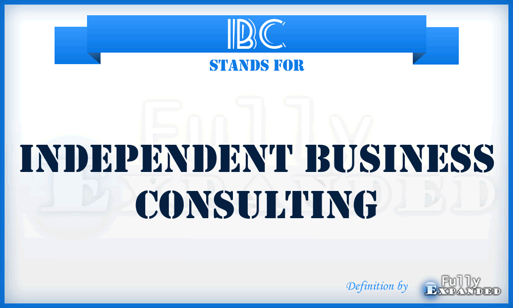 IBC - Independent Business Consulting