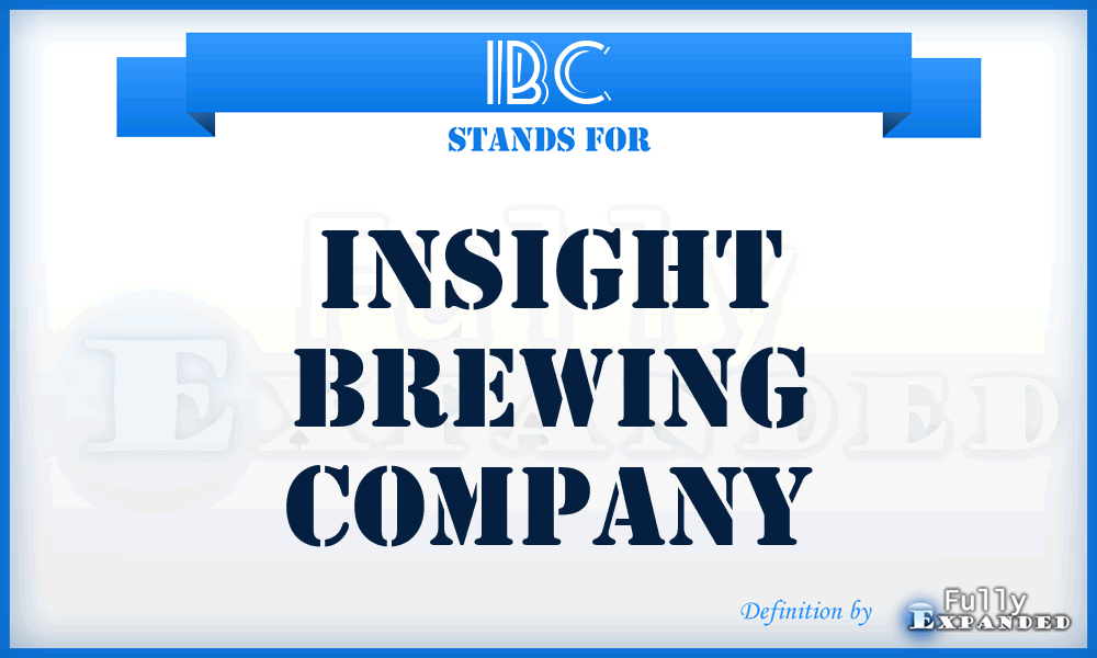 IBC - Insight Brewing Company