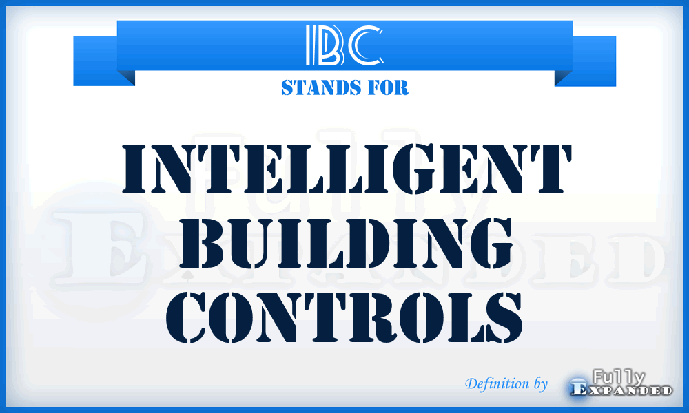 IBC - Intelligent Building Controls