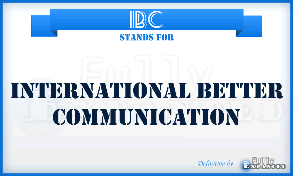 IBC - International Better Communication