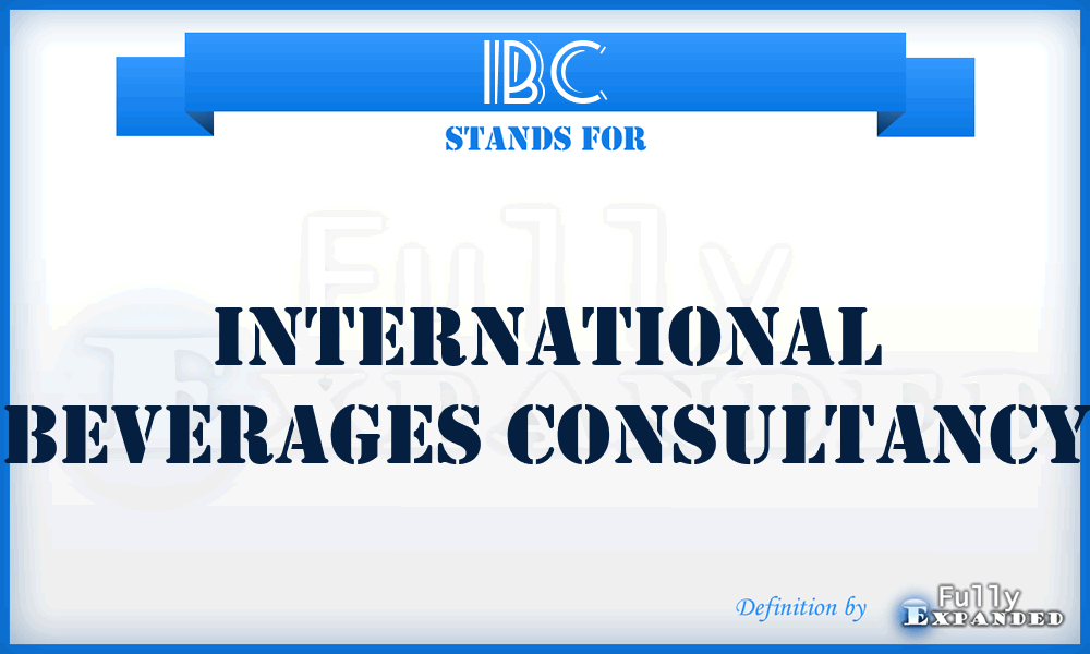 IBC - International Beverages Consultancy