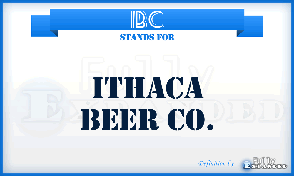 IBC - Ithaca Beer Co.