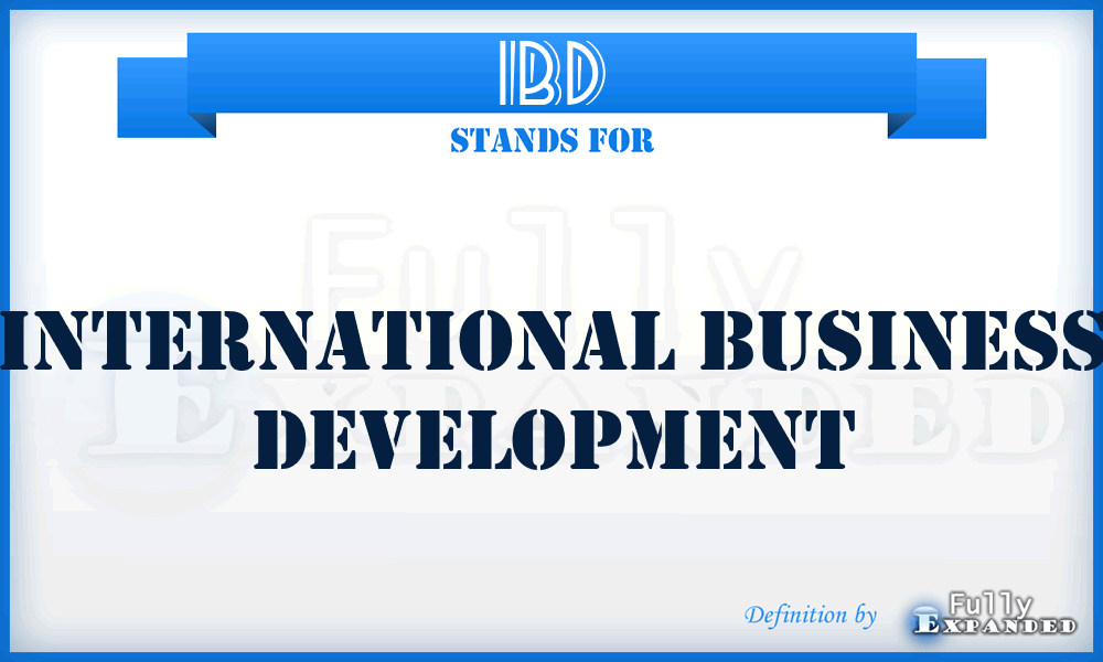 IBD - International Business Development