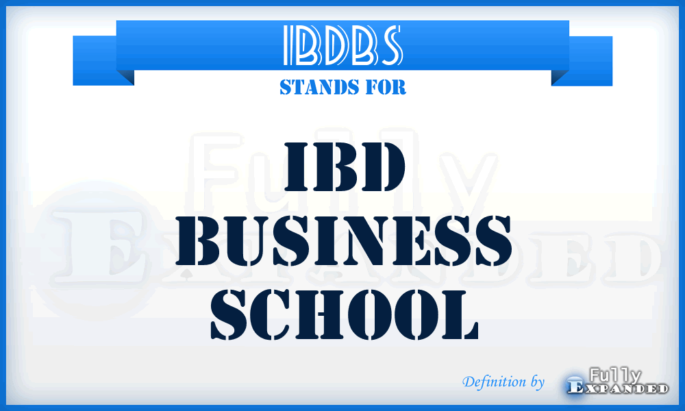 IBDBS - IBD Business School