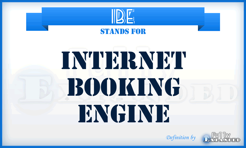 IBE - Internet Booking Engine