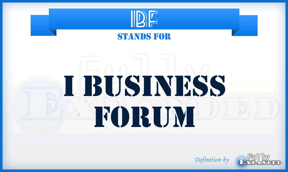 IBF - I Business Forum