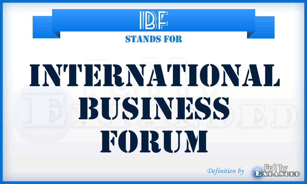 IBF - International Business Forum