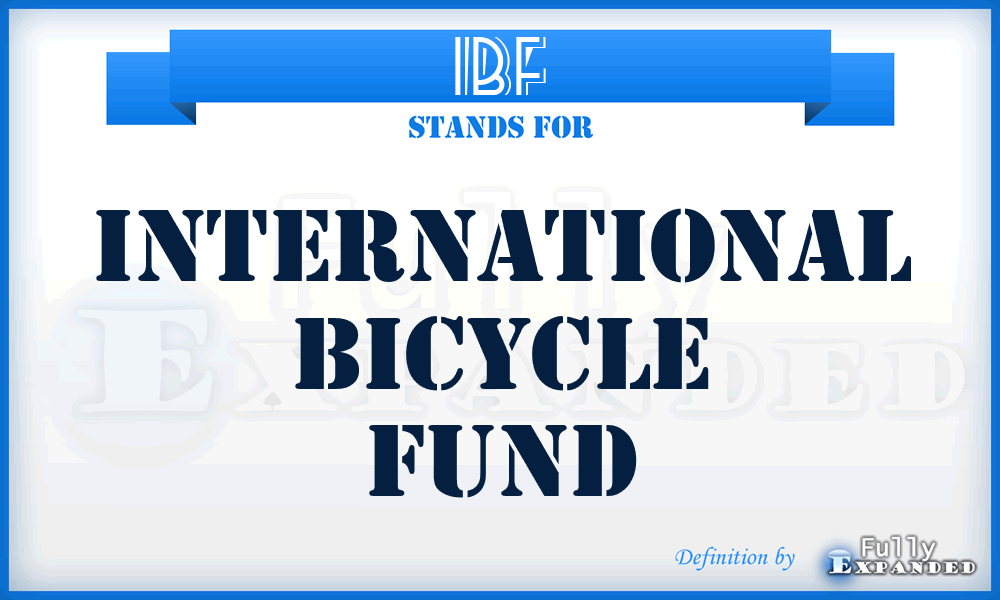 IBF - International Bicycle Fund