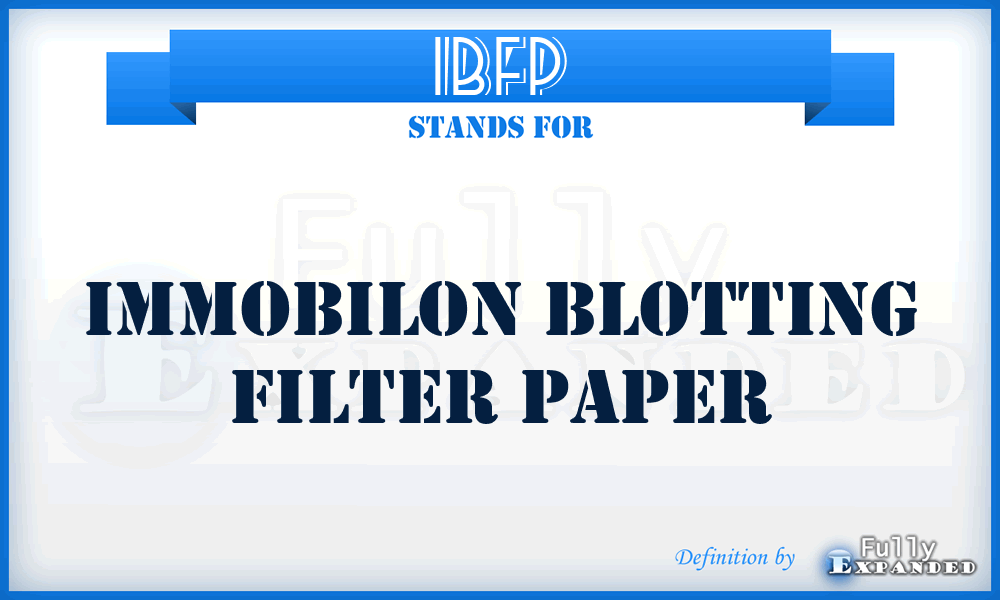 IBFP - Immobilon Blotting Filter Paper