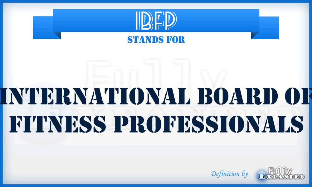 IBFP - International Board of Fitness Professionals