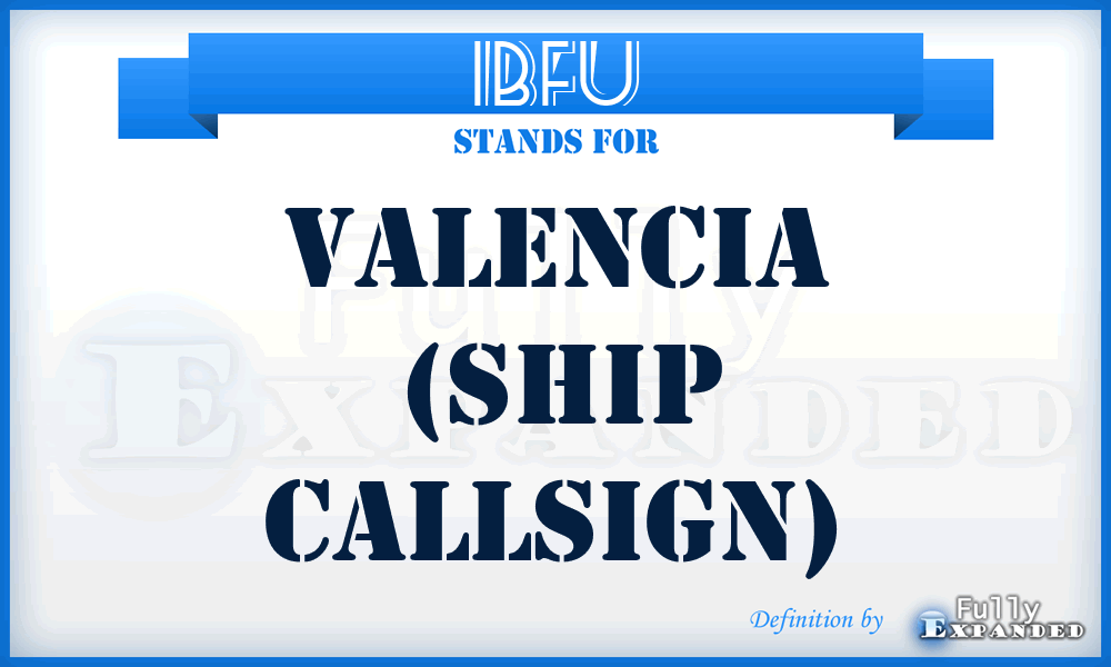 IBFU - Valencia (ship callsign)