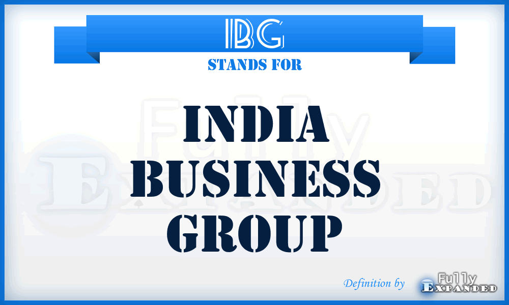 IBG - India Business Group