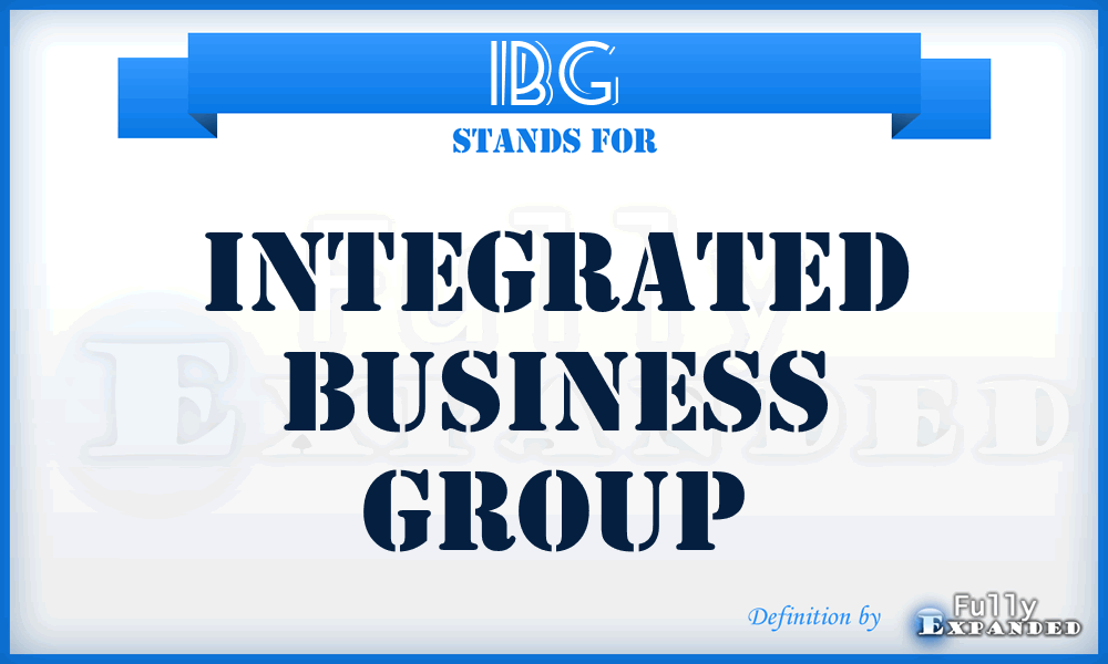 IBG - Integrated Business Group