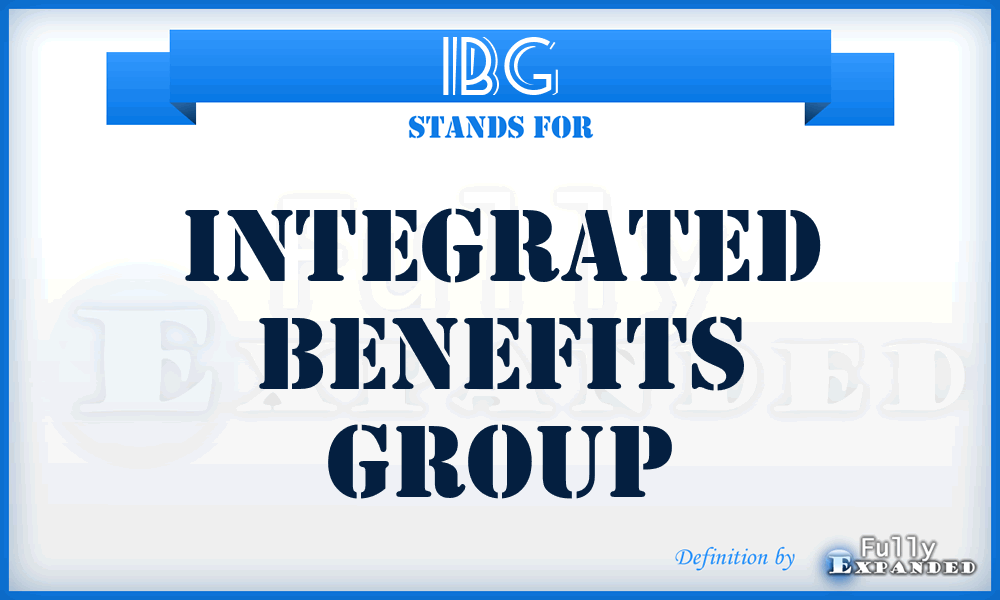 IBG - Integrated Benefits Group