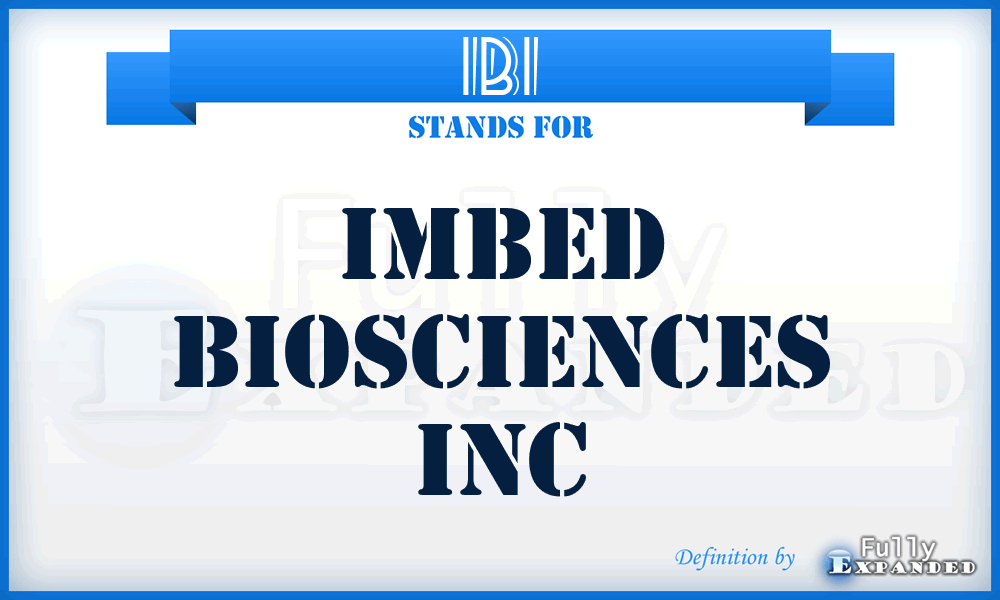 IBI - Imbed Biosciences Inc