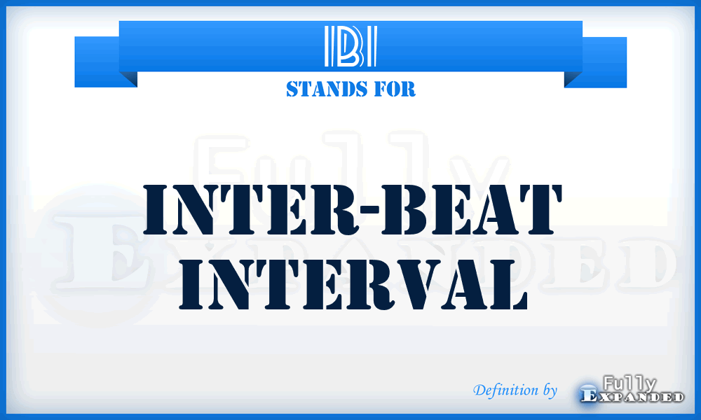 IBI - Inter-Beat Interval