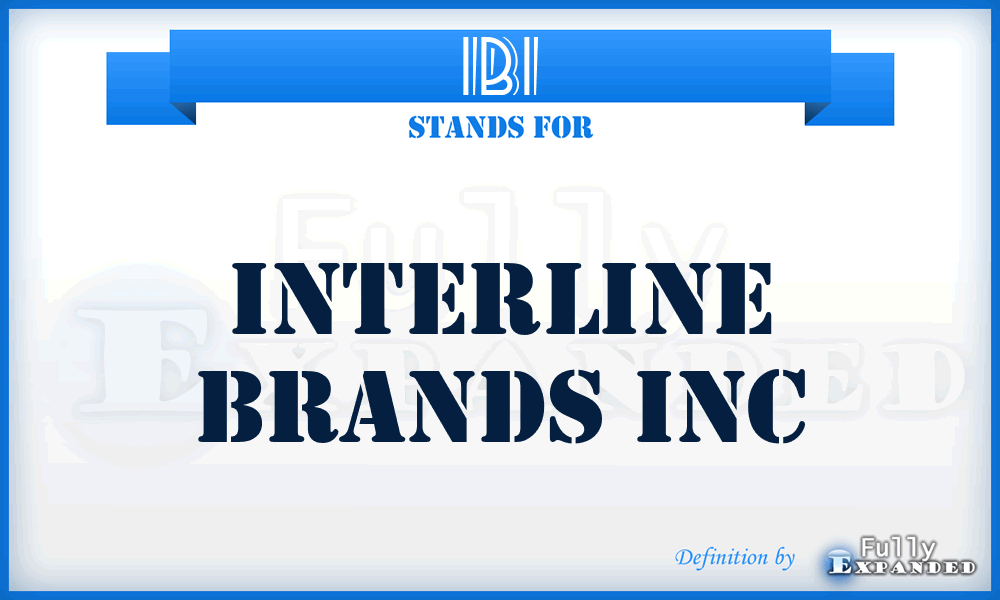 IBI - Interline Brands Inc