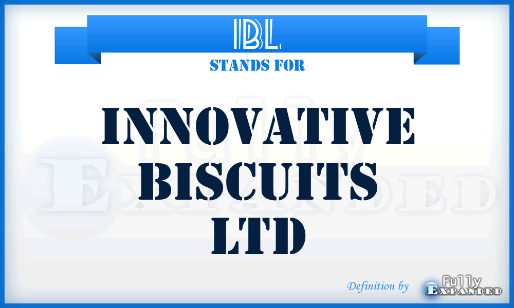 IBL - Innovative Biscuits Ltd