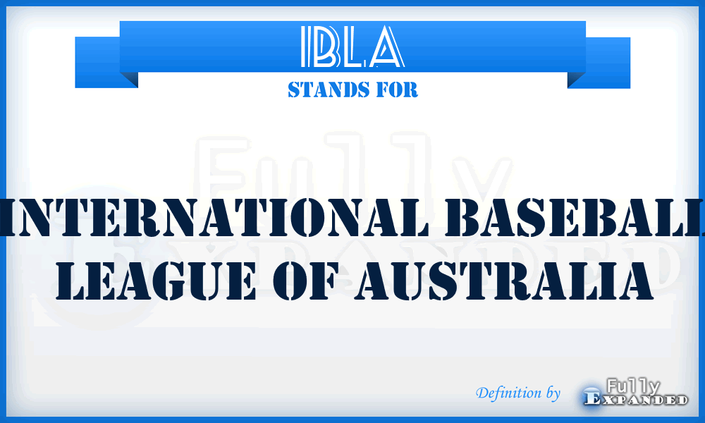 IBLA - International Baseball League of Australia