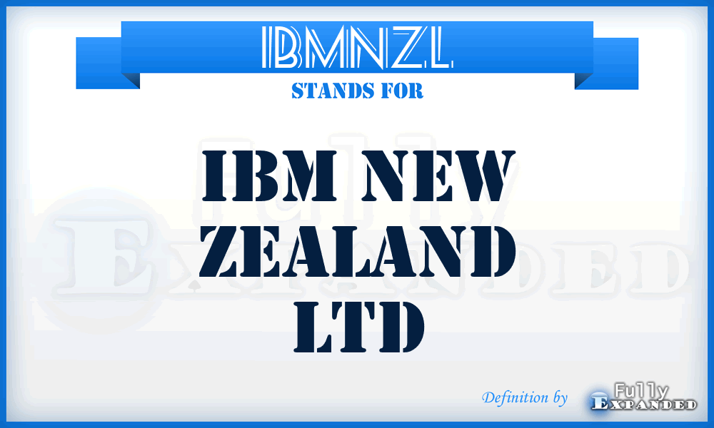 IBMNZL - IBM New Zealand Ltd