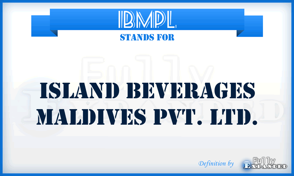 IBMPL - Island Beverages Maldives Pvt. Ltd.