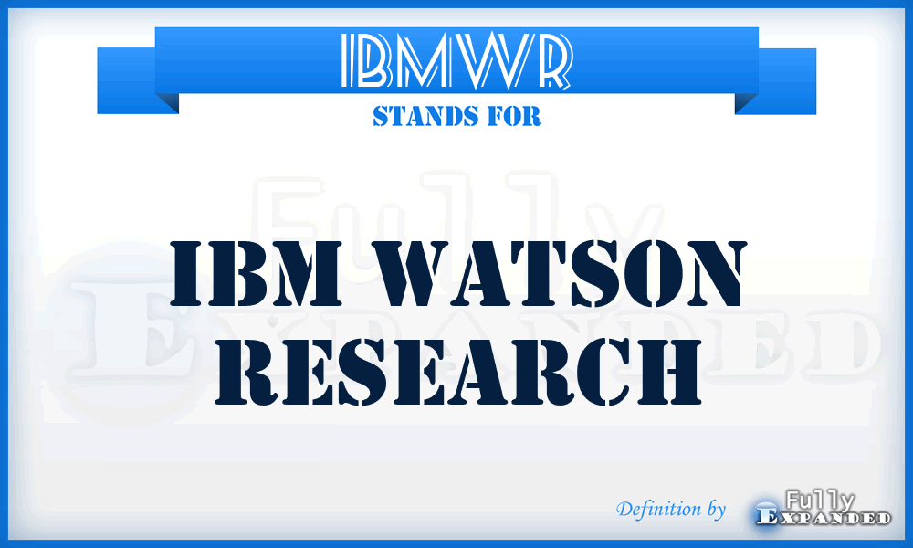 IBMWR - IBM Watson Research