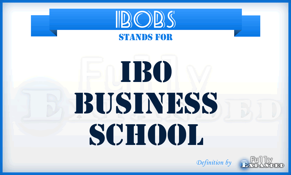 IBOBS - IBO Business School