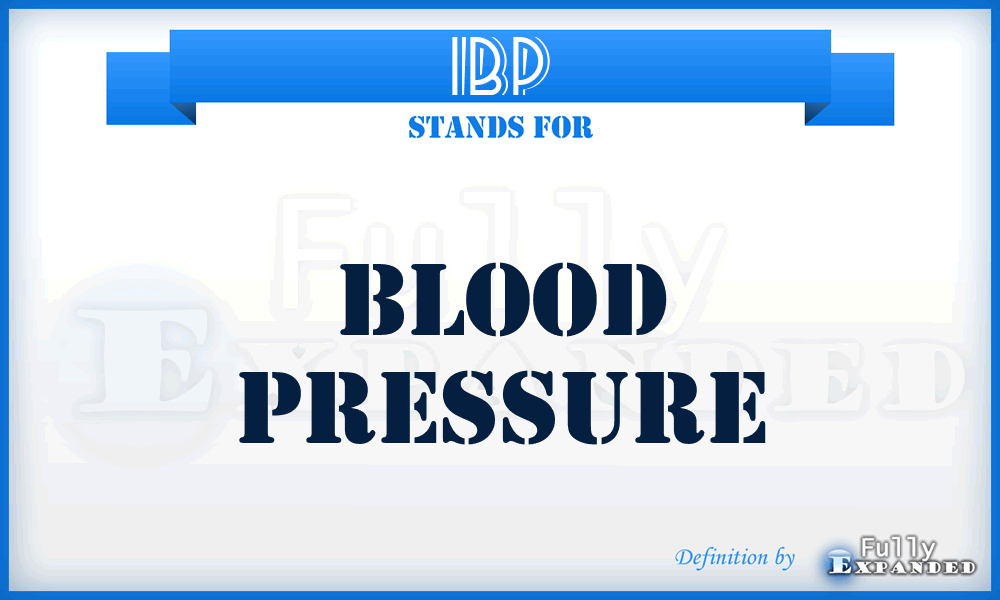IBP - Blood Pressure