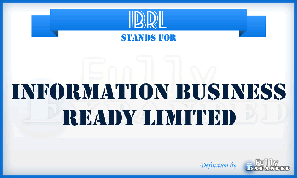 IBRL - Information Business Ready Limited