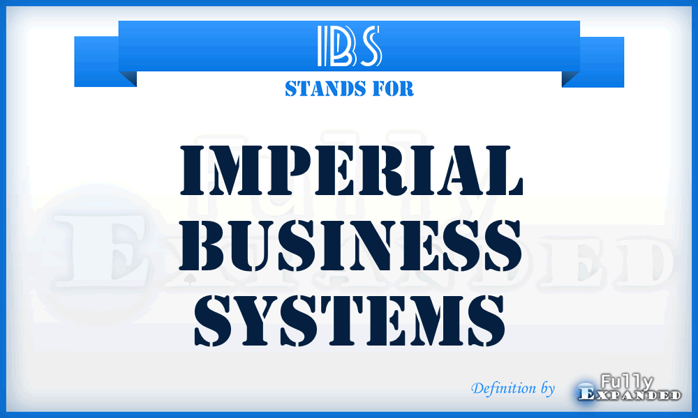 IBS - Imperial Business Systems