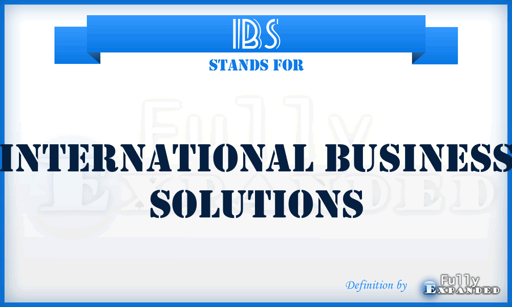 IBS - International Business Solutions